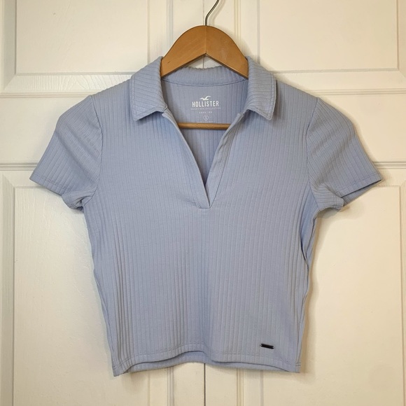 Hollister Tops - Hollister Baby Tee Cropped Tee Must-Have Collection Light Blue Size S
